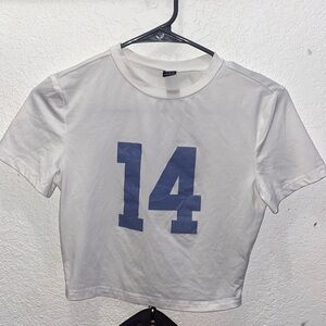 Women's Summer Number Print Crew Neck Short Sleeve Casual T-Shirt, Graphic Tee